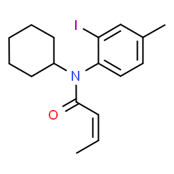 ChemSpider 2D Image | (2Z)-N-Cyclohexyl-N-(2-iodo-4-methylphenyl)-2-butenamide | C17H22INO