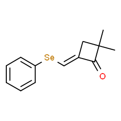 ChemSpider 2D Image | (4E)-2,2-Dimethyl-4-[(phenylselanyl)methylene]cyclobutanone | C13H14OSe