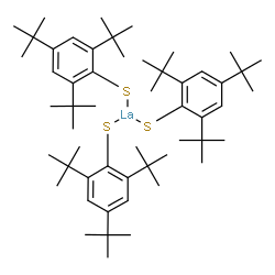 ChemSpider 2D Image | Lanthanum tris[2,4,6-tris(2-methyl-2-propanyl)benzenethiolate] | C54H87LaS3