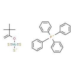 ChemSpider 2D Image | Tetraphenylphosphonium (3,3-dimethyl-1-buten-2-olato)(sulfido)dithioxomolybdate(1-) | C30H31MoOPS3