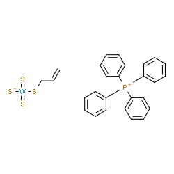 ChemSpider 2D Image | Tetraphenylphosphonium (2-propene-1-thiolato)(sulfido)dithioxowolframate(1-) | C27H25PS4W