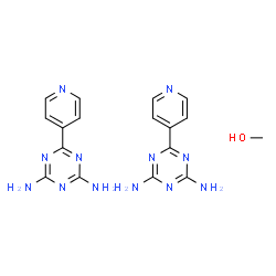 ChemSpider 2D Image | Methanol - 6-(4-pyridinyl)-1,3,5-triazine-2,4-diamine (1:2) | C17H20N12O