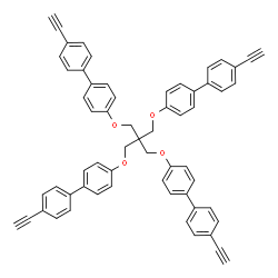 ChemSpider 2D Image | 4-Ethynyl-4'-(3-[(4'-ethynyl-4-biphenylyl)oxy]-2,2-bis{[(4'-ethynyl-4-biphenylyl)oxy]methyl}propoxy)biphenyl | C61H44O4