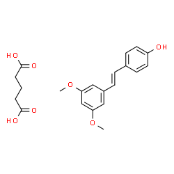 ChemSpider 2D Image | Pentanedioic acid - 4-[(E)-2-(3,5-dimethoxyphenyl)vinyl]phenol (1:1) | C21H24O7