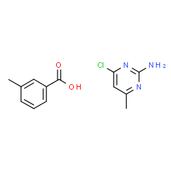 ChemSpider 2D Image | 3-Methylbenzoic acid - 4-chloro-6-methyl-2-pyrimidinamine (1:1) | C13H14ClN3O2