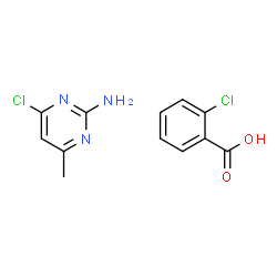 ChemSpider 2D Image | 2-Chlorobenzoic acid - 4-chloro-6-methyl-2-pyrimidinamine (1:1) | C12H11Cl2N3O2
