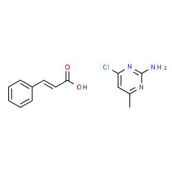 ChemSpider 2D Image | (2E)-3-Phenylacrylic acid - 4-chloro-6-methyl-2-pyrimidinamine (1:1) | C14H14ClN3O2