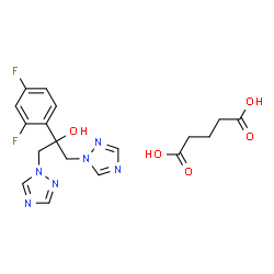 ChemSpider 2D Image | Pentanedioic acid - 2-(2,4-difluorophenyl)-1,3-di(1H-1,2,4-triazol-1-yl)-2-propanol (1:1) | C18H20F2N6O5