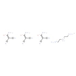ChemSpider 2D Image | N-(2-Ammonioethyl)-1,2-ethanediaminium tris(1-amino-2,2-dicyanoethenolate) | C16H22N12O3