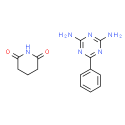 ChemSpider 2D Image | 2,6-Piperidinedione - 6-phenyl-1,3,5-triazine-2,4-diamine (1:1) | C14H16N6O2