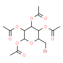ChemSpider 2D Image | 1,2,3,4-Tetra-O-acetyl-6-bromo-6-deoxyhexopyranose | C14H19BrO9