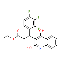 ChemSpider 2D Image | Ethyl 3-(4-hydroxy-2-oxo-1,2-dihydro-3-quinolinyl)-3-(2,3,4-trifluorophenyl)propanoate | C20H16F3NO4
