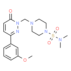 ChemSpider 2D Image | 4-{[3-(3-Methoxyphenyl)-6-oxo-1(6H)-pyridazinyl]methyl}-N,N-dimethyl-1-piperazinesulfonamide | C18H25N5O4S