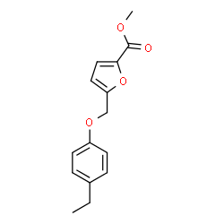 ChemSpider 2D Image | Methyl 5-[(4-ethylphenoxy)methyl]-2-furoate | C15H16O4