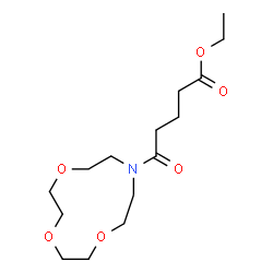 ChemSpider 2D Image | Ethyl 5-oxo-5-(1,4,7-trioxa-10-azacyclododecan-10-yl)pentanoate | C15H27NO6
