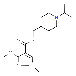 ChemSpider 2D Image | N-[(1-Isopropyl-4-piperidinyl)methyl]-3-methoxy-1-methyl-1H-pyrazole-4-carboxamide | C15H26N4O2
