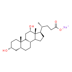 ChemSpider 2D Image | Sodium (3alpha,5beta,9xi,12alpha,14xi)-3,12-dihydroxycholan-24-oate | C24H39NaO4