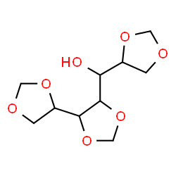 ChemSpider 2D Image | 4,4'-Bi-1,3-dioxol-5-yl(1,3-dioxolan-4-yl)methanol | C10H16O7