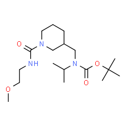 ChemSpider 2D Image | 2-Methyl-2-propanyl isopropyl({1-[(2-methoxyethyl)carbamoyl]-3-piperidinyl}methyl)carbamate | C18H35N3O4