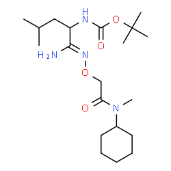 ChemSpider 2D Image | 2-Methyl-2-propanyl [1-({2-[cyclohexyl(methyl)amino]-2-oxoethoxy}amino)-1-imino-4-methyl-2-pentanyl]carbamate | C20H38N4O4