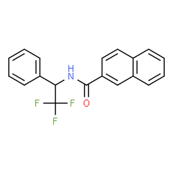 ChemSpider 2D Image | N-(2,2,2-Trifluoro-1-phenylethyl)-2-naphthamide | C19H14F3NO