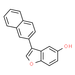ChemSpider 2D Image | 3-(2-Naphthyl)-1-benzofuran-5-ol | C18H12O2