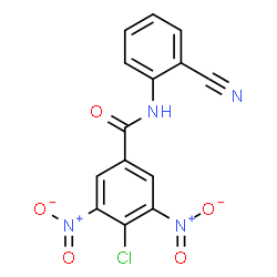 ChemSpider 2D Image | 4-Chloro-N-(2-cyanophenyl)-3,5-dinitrobenzamide | C14H7ClN4O5