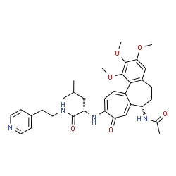 ChemSpider 2D Image | N~2~-[(7S)-7-Acetamido-1,2,3-trimethoxy-9-oxo-5,6,7,9-tetrahydrobenzo[a]heptalen-10-yl]-N-[2-(4-pyridinyl)ethyl]-L-leucinamide | C34H42N4O6