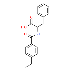 ChemSpider 2D Image | N-(4-Ethylbenzoyl)phenylalanine | C18H19NO3