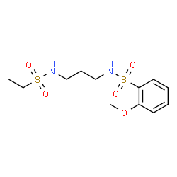 ChemSpider 2D Image | N-{3-[(Ethylsulfonyl)amino]propyl}-2-methoxybenzenesulfonamide | C12H20N2O5S2