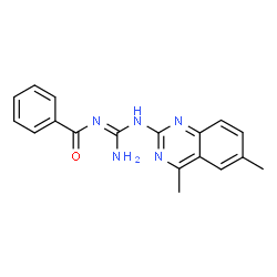 ChemSpider 2D Image | N-{(E)-Amino[(4,6-dimethyl-2-quinazolinyl)amino]methylene}benzamide | C18H17N5O