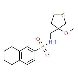 ChemSpider 2D Image | N-[(3-Methoxytetrahydro-3-thiophenyl)methyl]-5,6,7,8-tetrahydro-2-naphthalenesulfonamide | C16H23NO3S2