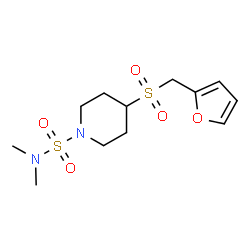 ChemSpider 2D Image | 4-[(2-Furylmethyl)sulfonyl]-N,N-dimethyl-1-piperidinesulfonamide | C12H20N2O5S2