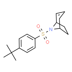 ChemSpider 2D Image | 8-{[4-(2-Methyl-2-propanyl)phenyl]sulfonyl}-8-azabicyclo[3.2.1]oct-2-ene | C17H23NO2S