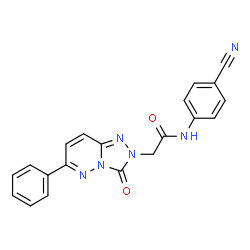 ChemSpider 2D Image | N-(4-Cyanophenyl)-2-(3-oxo-6-phenyl[1,2,4]triazolo[4,3-b]pyridazin-2(3H)-yl)acetamide | C20H14N6O2
