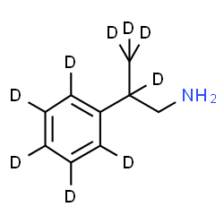 ChemSpider 2D Image | 2-(~2~H_5_)Phenyl-1-(2,3,3,3-~2~H_4_)propanamine | C9H4D9N