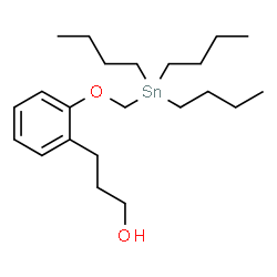 ChemSpider 2D Image | 3-(2-((Tributylstannyl)methoxy)phenyl)propan-1-ol | C22H40O2Sn