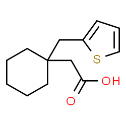 ChemSpider 2D Image | [1-(2-Thienylmethyl)cyclohexyl]acetic acid | C13H18O2S