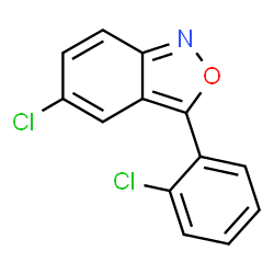 ChemSpider 2D Image | 5-Chloro-3-(2-chlorophenyl)-2,1-benzoxazole | C13H7Cl2NO