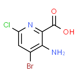 ChemSpider 2D Image | 3-Amino-4-bromo-6-chloropicolinic acid | C6H4BrClN2O2