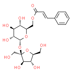 ChemSpider 2D Image | beta-L-Fructofuranosyl 6-O-[(2E)-3-phenyl-2-propenoyl]-alpha-D-glucopyranoside | C21H28O12
