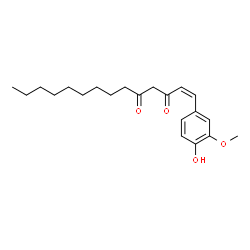 ChemSpider 2D Image | (1Z)-1-(4-Hydroxy-3-methoxyphenyl)-1-tetradecene-3,5-dione | C21H30O4