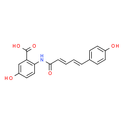 ChemSpider 2D Image | 5-Hydroxy-2-{[(2E,4E)-5-(4-hydroxyphenyl)-2,4-pentadienoyl]amino}benzoic acid | C18H15NO5