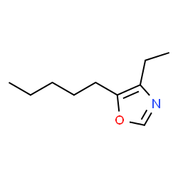 ChemSpider 2D Image | 4-Ethyl-5-pentyloxazole | C10H17NO