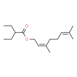 ChemSpider 2D Image | (2Z)-3,7-Dimethyl-2,6-octadien-1-yl 2-ethylbutanoate | C16H28O2
