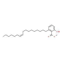 ChemSpider 2D Image | Methyl 2-[(10Z)-10-heptadecen-1-yl]-6-hydroxybenzoate | C25H40O3