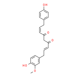 ChemSpider 2D Image | (2E,7Z)-1-(4-Hydroxy-3-methoxyphenyl)-9-(4-hydroxyphenyl)-2,7-nonadiene-4,6-dione | C22H22O5
