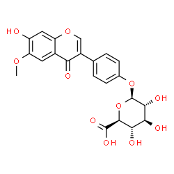 ChemSpider 2D Image | Glycitein 4'-O-glucuronide | C22H20O11