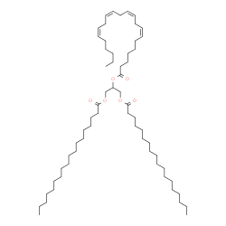ChemSpider 2D Image | 1,3-Bis(stearoyloxy)-2-propanyl (7Z,10Z,13Z,16Z)-7,10,13,16-docosatetraenoate | C61H110O6
