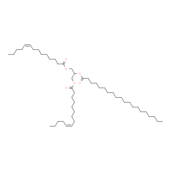 ChemSpider 2D Image | 1,3-Bis[(9Z)-9-tetradecenoyloxy]-2-propanyl icosanoate | C51H94O6